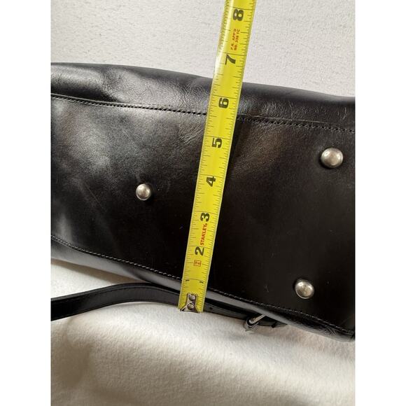 Patricia Nash Skye Satchel Leather Purse Crossbody Handbag Black Large - Picture 12 of 12